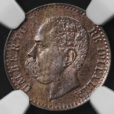 修遠堂世界钱币第九十三期 - NGC MS64RB 1899年意大利1分铜币
