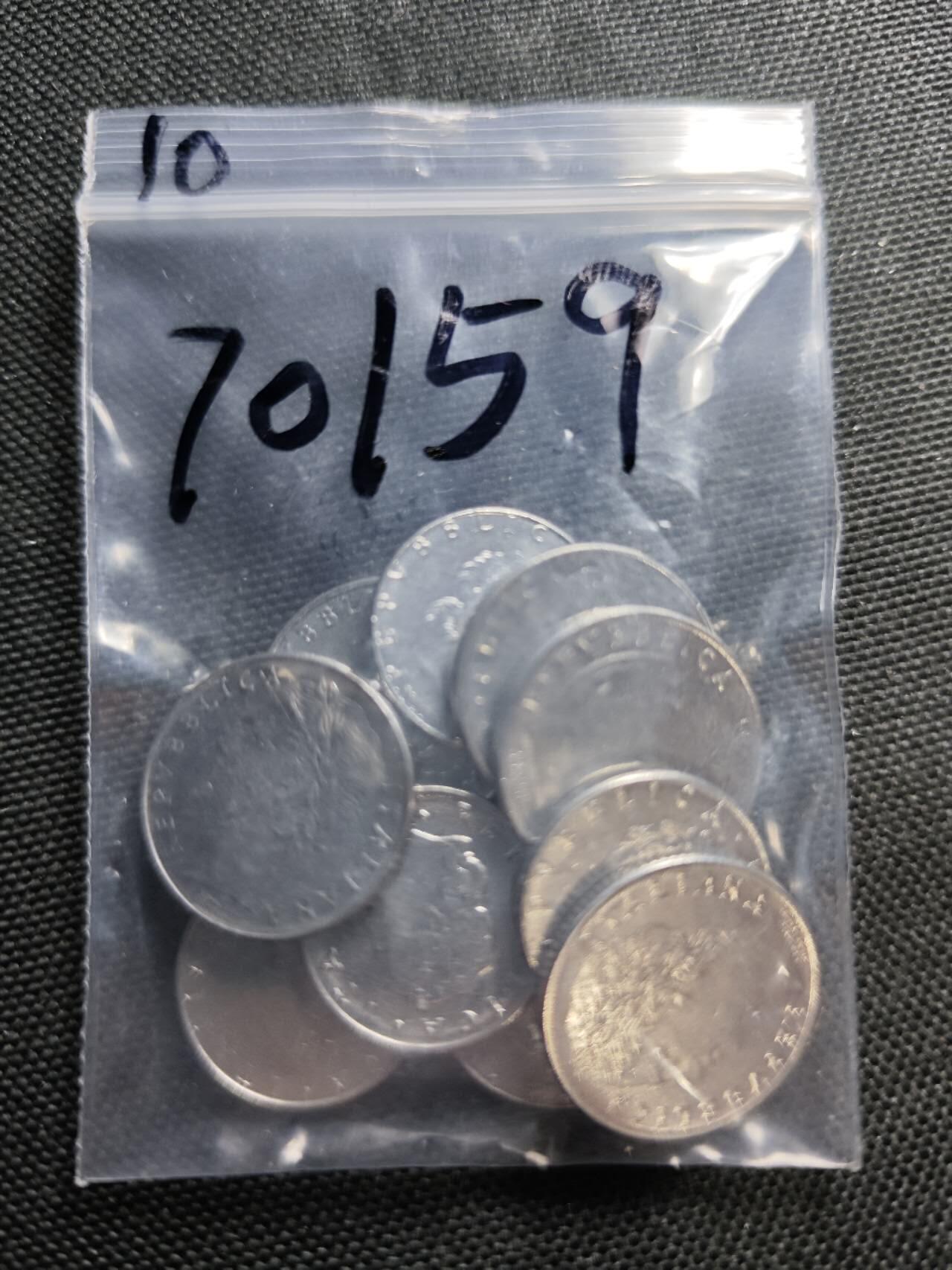 KK钱币收藏小铺  第370场  2月预留时间 周末发货  意大利后期 小50/100里拉4对 8枚