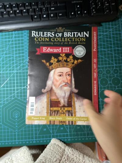 2025年第一百二十九场(总第一百五十五场）外国邮票、散币场(免佣金) （英国统治者硬币收藏系列）的第19期藏品杂志，爱德华三世主题