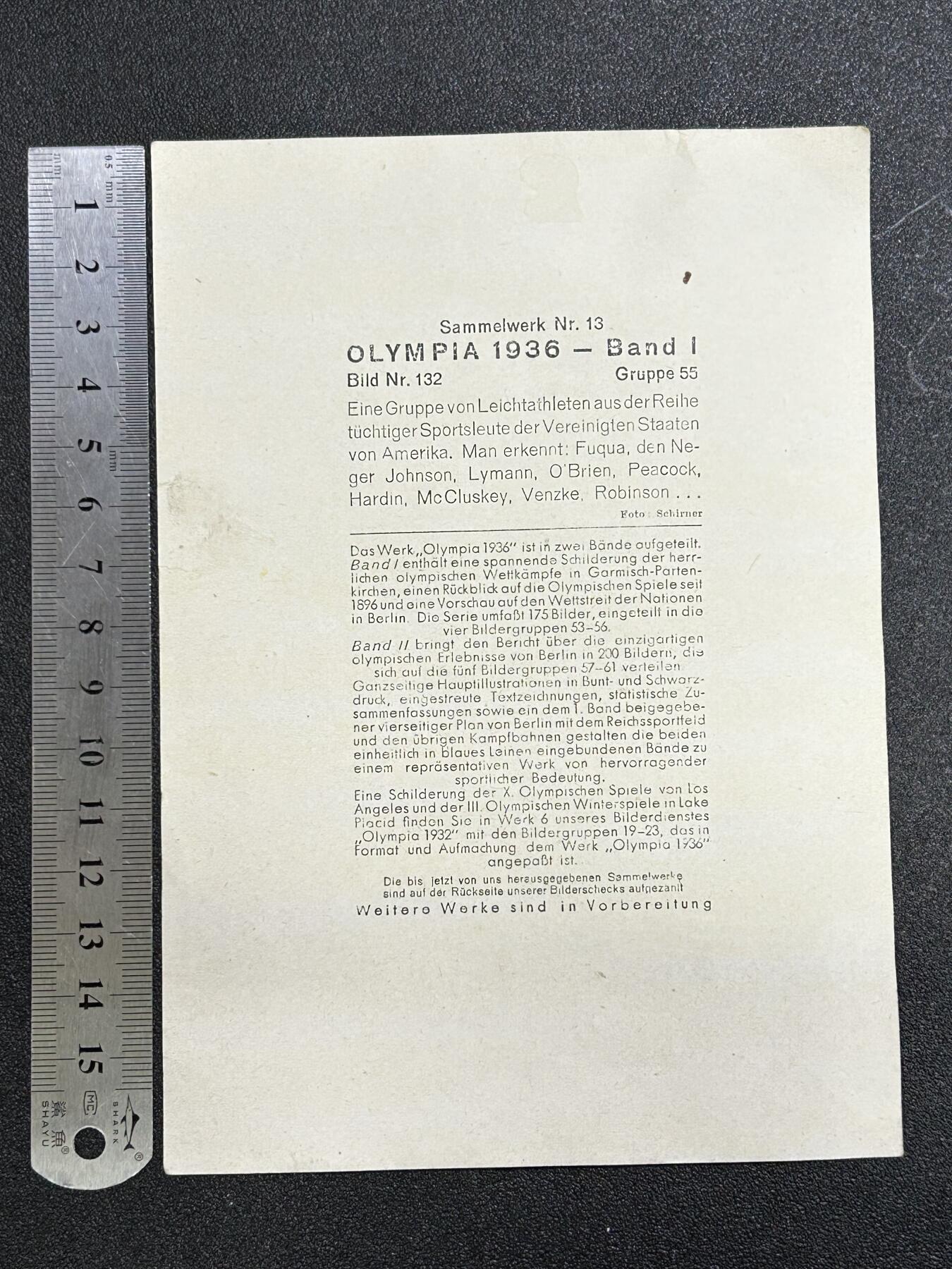 西秦中古拍卖第六十五期 德三 1936年柏林奥运会纪念画片