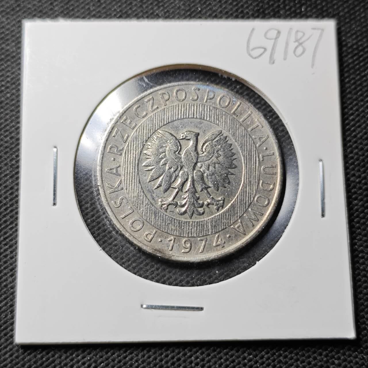 KK钱币收藏小铺  第369场  2月预留时间 周末发货  1974波兰20兹罗提