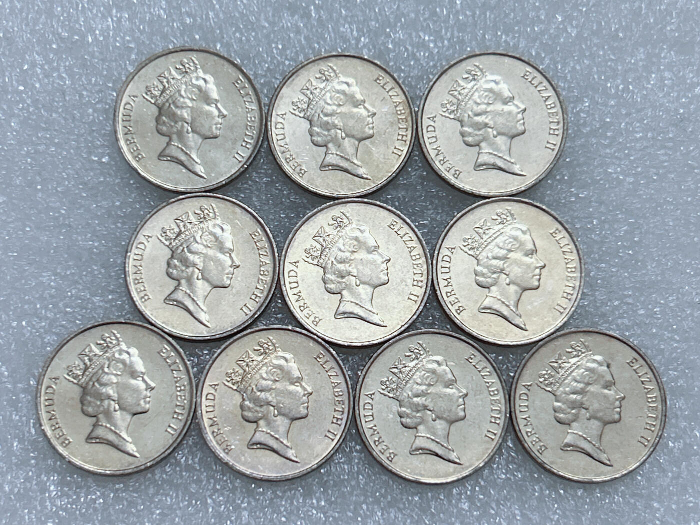 第一海外回流一元起拍收藏 散集专场  第265期 百慕大1986年5分硬币 10枚 原光近新品