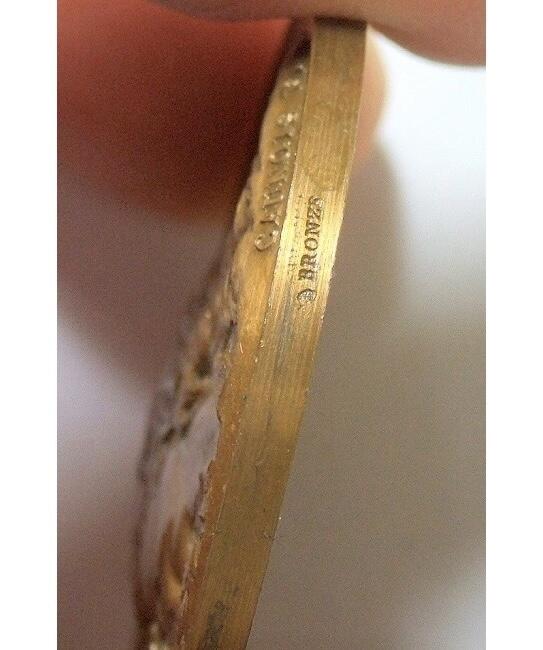 法国1817年 诗人布洛瓦高浮雕精制大铜章 40MM