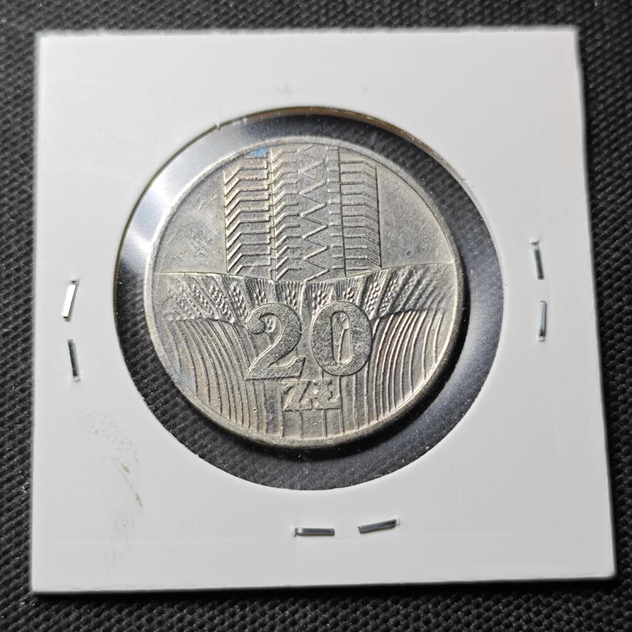 KK钱币收藏小铺  第369场  2月预留时间 周末发货  1974波兰20兹罗提