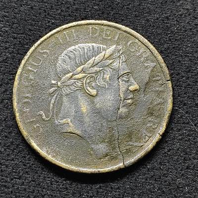 【全场包邮】纯粹捡漏拍476场（免费代拍第13场） - 【代币】英国1814年乔治三世3先令英格兰银行代币