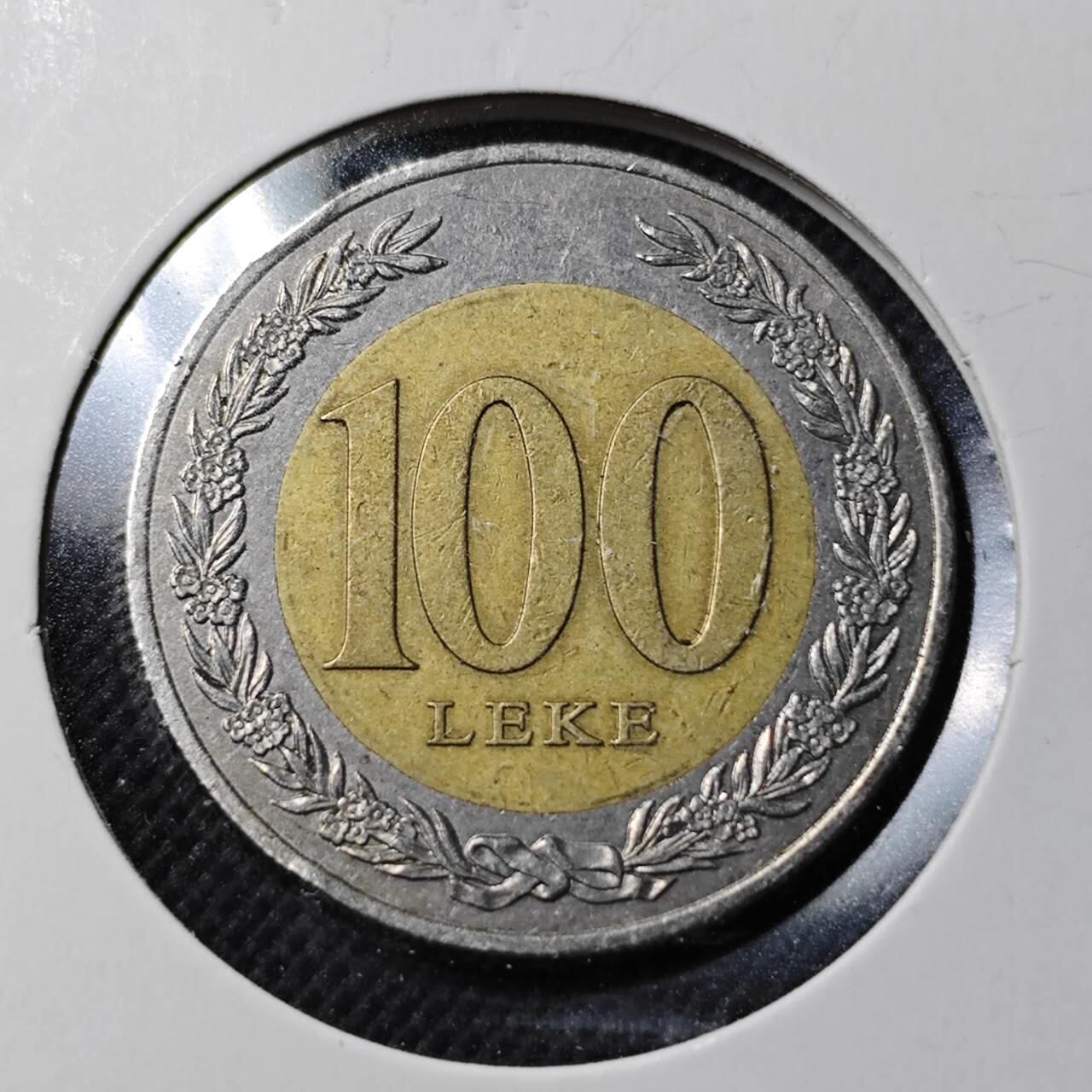 KK钱币收藏小铺  第370场  2月预留时间 周末发货  阿尔巴尼亚100列克