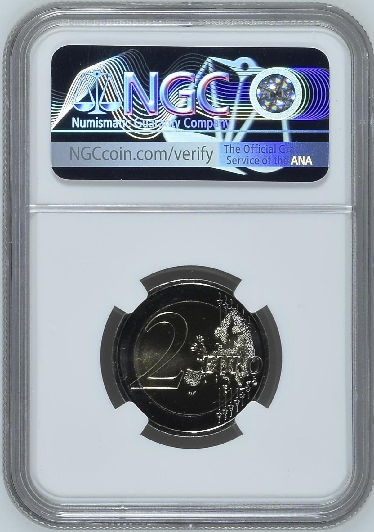 S&S Numismatic世界钱币-拍卖 第115期  德国2021年 萨克森-安哈尔特 2欧元双色纪念币 NGC MINT ERROR MS66 造币厂磨具错误，官网图肉眼可见少了⭐️