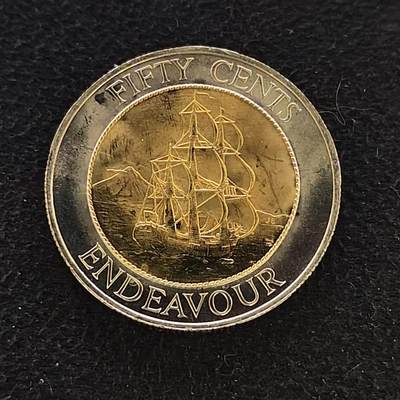 【全场包邮】纯粹捡漏拍476场（免费代拍第13场）调整中 - 新西兰1994年奋进号50分银铜双金属精制纪念银币