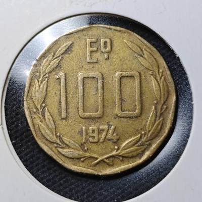KK钱币收藏小铺  第370场  2月预留时间 周末发货 -  1974智利100比索 