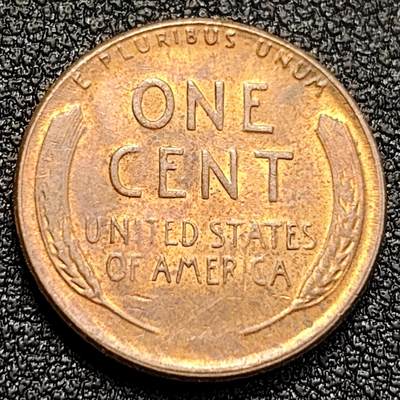 泉币菌-第128附加场-精品福利场（本场拍品多，请提前出价） - 少见原铜光 出厂状态 1954年 美国林肯S版1美分 战后麦穗版 19mm