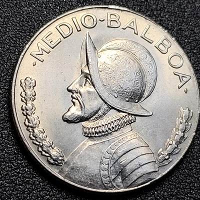 泉币菌-第128附加场-精品福利场（本场拍品多，请提前出价） - 原光UNC 巴拿马1982年 1/2巴波亚 镍币  30.6MM 