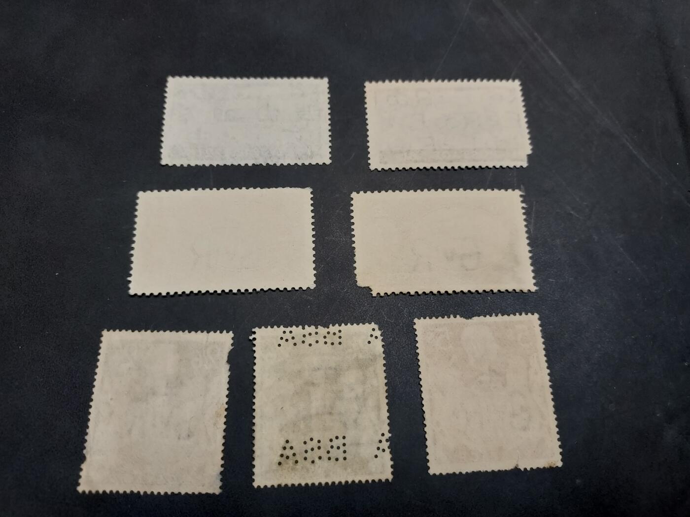 博彦收藏  11月17日 8点 邮票专场 英国 普票旧票7枚 均有破损/薄等问题