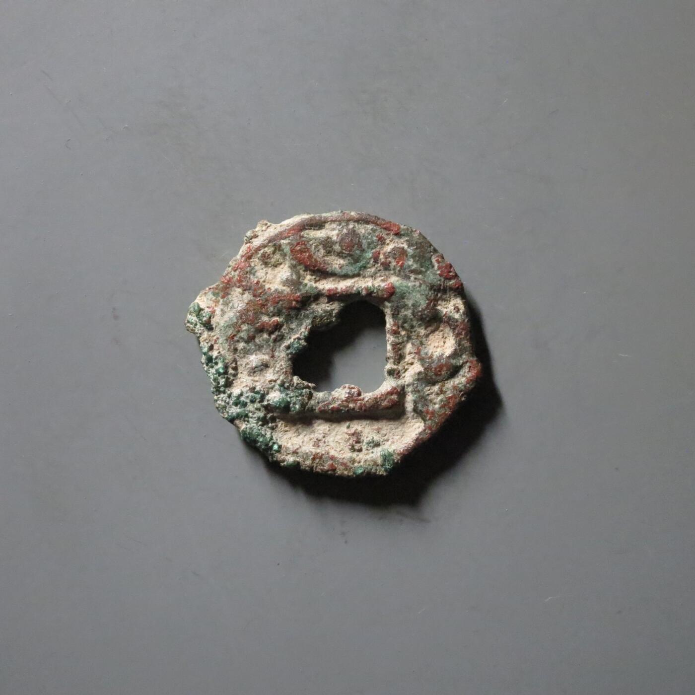 七河·世界钱币杂件水晶矿标小拍（总第28期） （15）k611大唐西域粟特币 昭武九姓·康国 吐格哈尔王钱