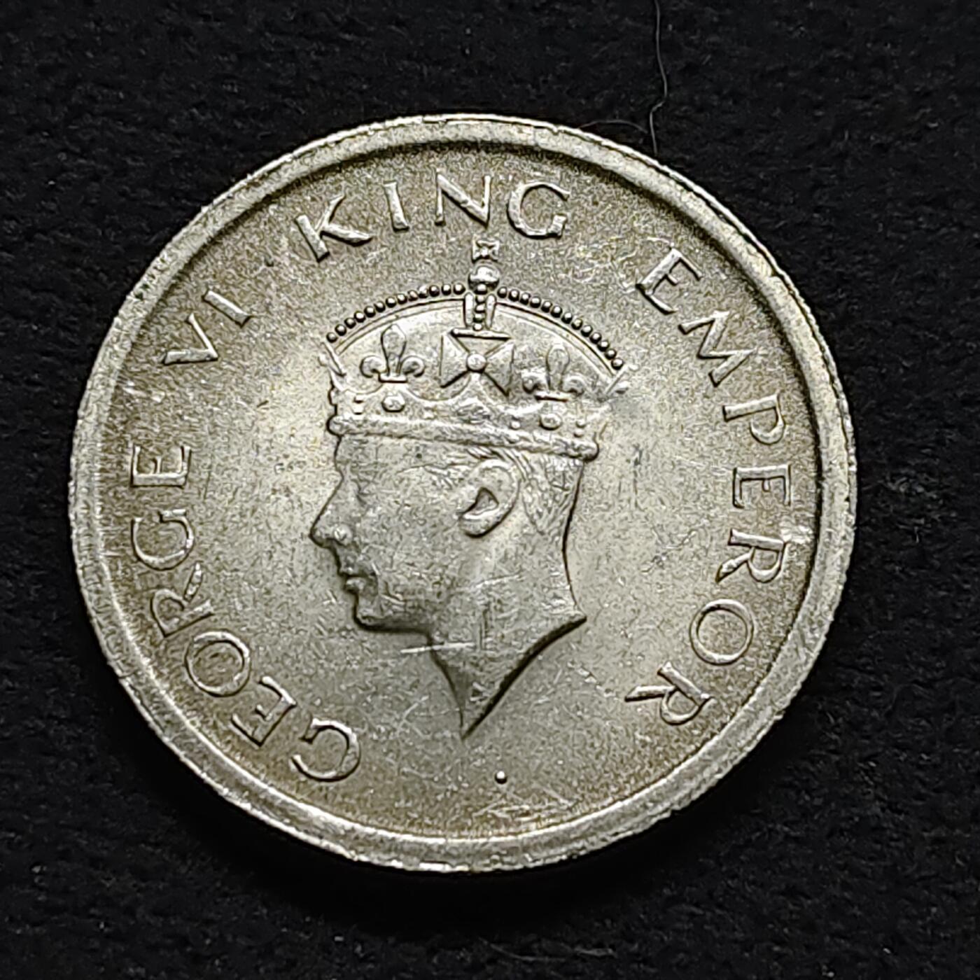 【全场包邮】纯粹捡漏拍476场（免费代拍第13场）调整中 英属印度1947年乔治六世1卢比