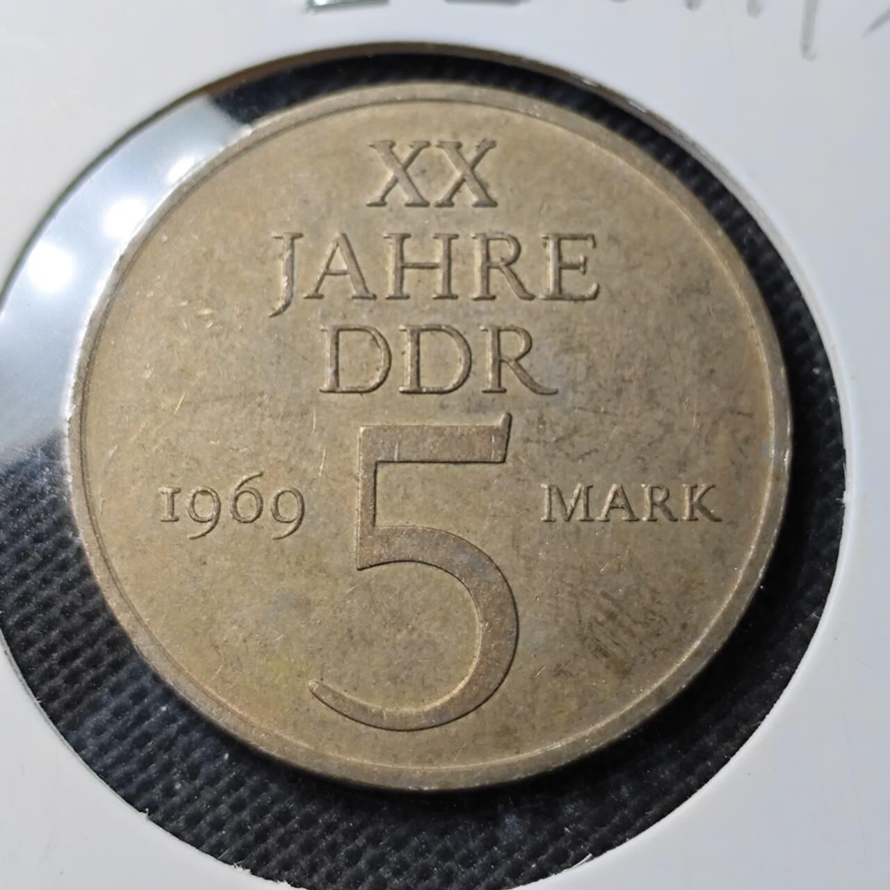 KK钱币收藏小铺  第369场  2月预留时间 周末发货  1969东德5马克