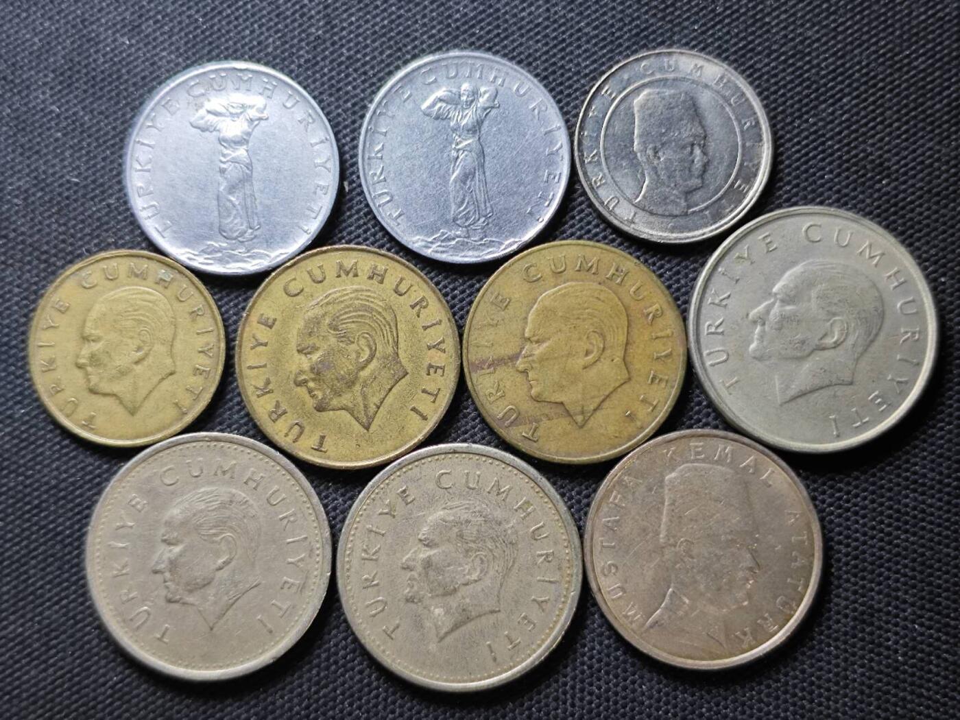 KK钱币收藏小铺  第370场  2月预留时间 周末发货  土耳其散币一组21枚