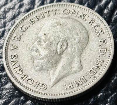 文馨钱币收藏第 281 场，【 长期接收代拍品】银元，银币，套币，纸币专场（本场截拍后休息三天，19 号发货） - 极美品 1933 年英国乔治五世 6 便士银币