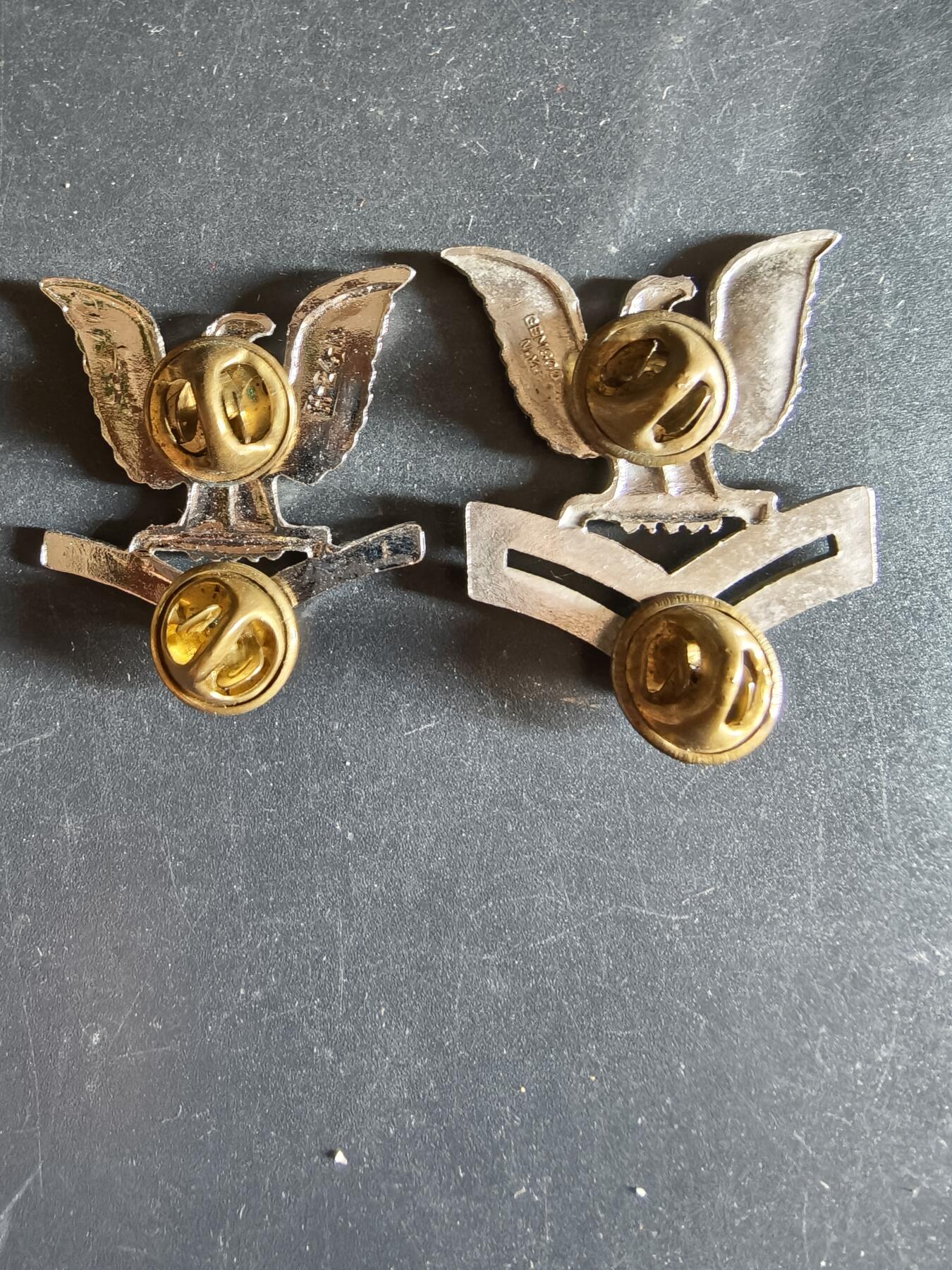 老王徽章第163期 13-15日三场连拍 16日统一发货  13、14日结束后可寄存 美国海军二级士官和三级士官长金属军衔一组 