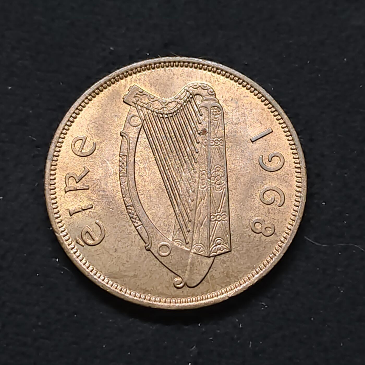 【全场包邮】纯粹捡漏拍476场（免费代拍第13场）调整中 爱尔兰共和国1968年1便士铜币