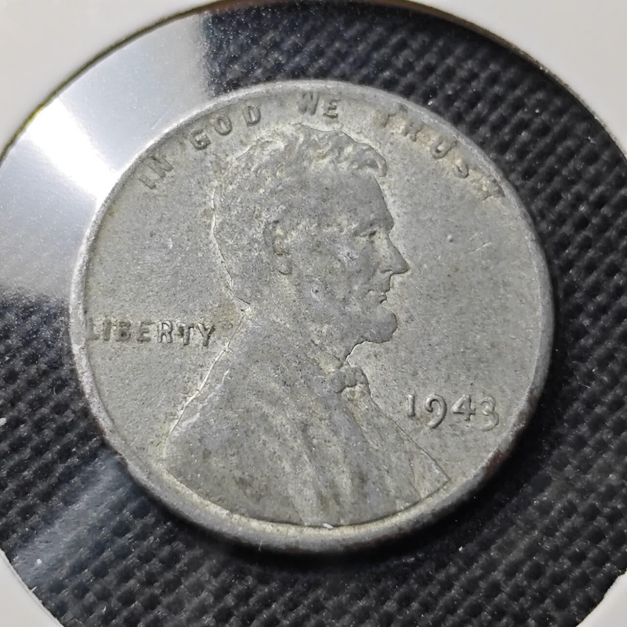 KK钱币收藏小铺  第370场  2月预留时间 周末发货  1943美国1分铁币 