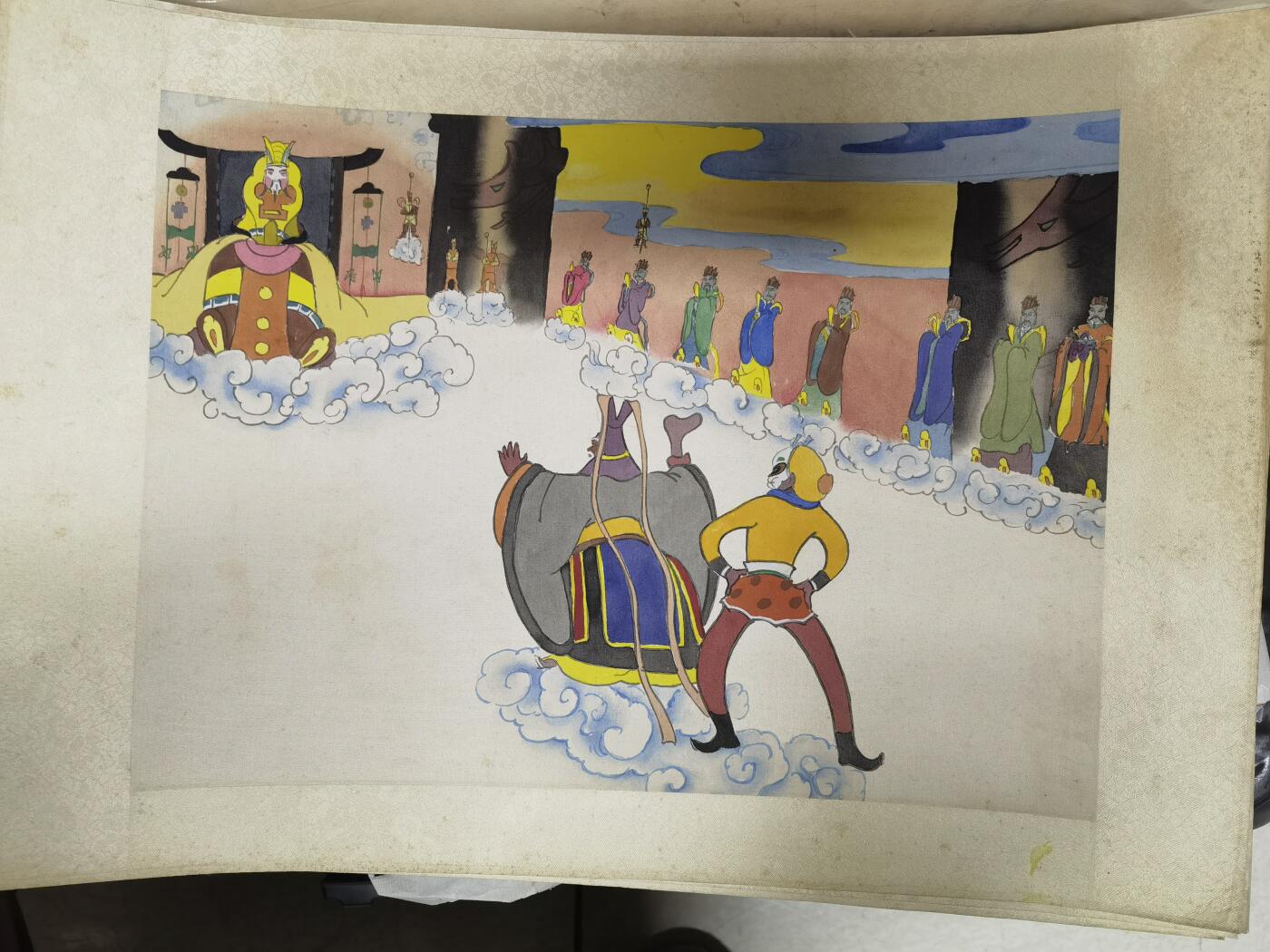 齐天大圣孙悟空西游记彩色画稿动漫手绘作品一套12幅四开大小