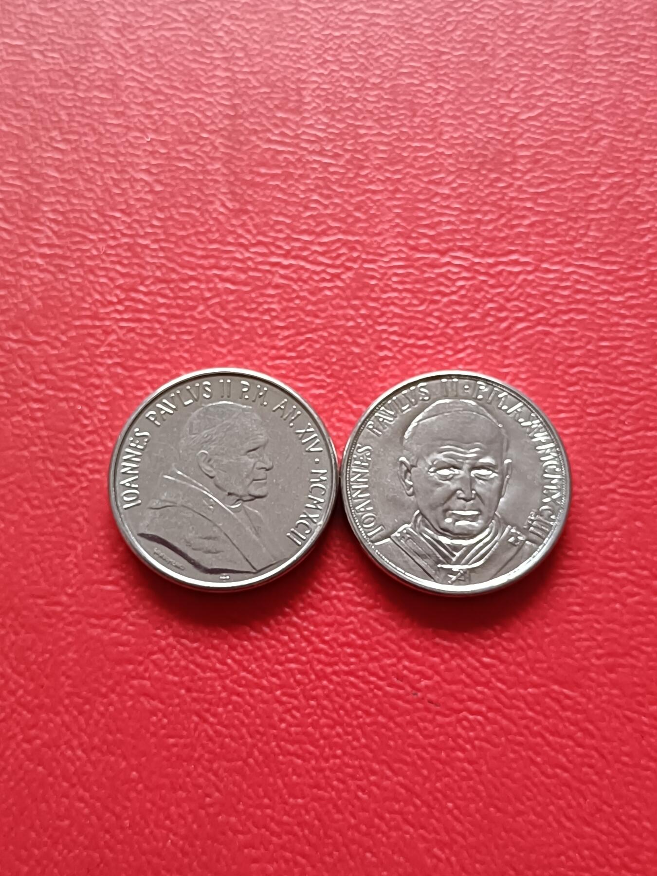 【云涧收藏】第七十九场 梵蒂冈1992/93年50里拉2枚