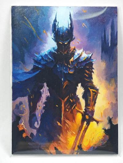 白泽拍卖卡牌手绘专场第28期（细雨生寒、寻梅闻香） - 2025 LEO手绘卡 孤注一掷 油画  小李子亲签