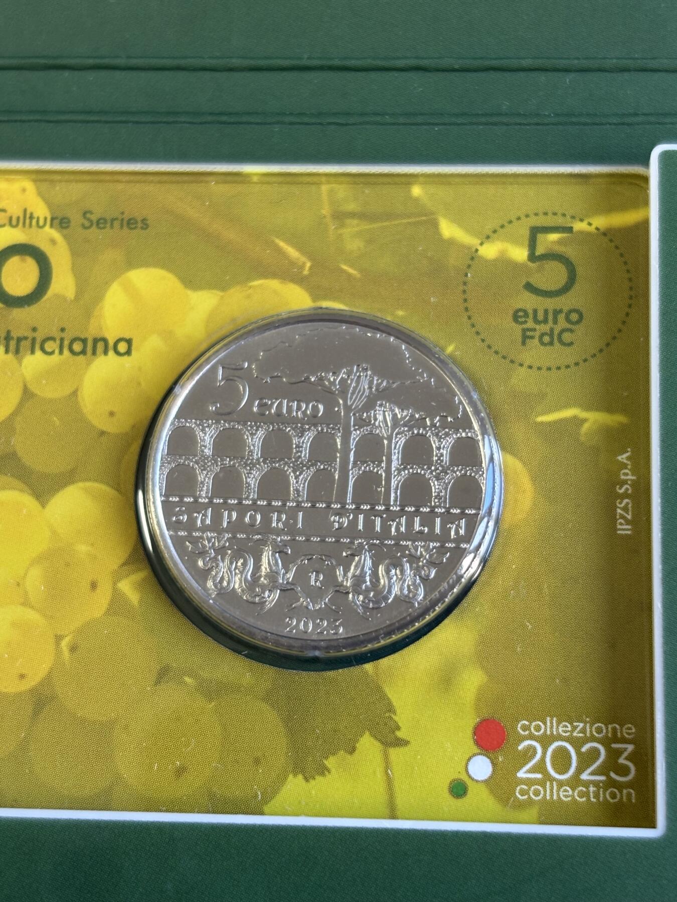 第181期拍卖 卡装意大利2023年饮食文化白葡萄酒培根番茄面纪念币