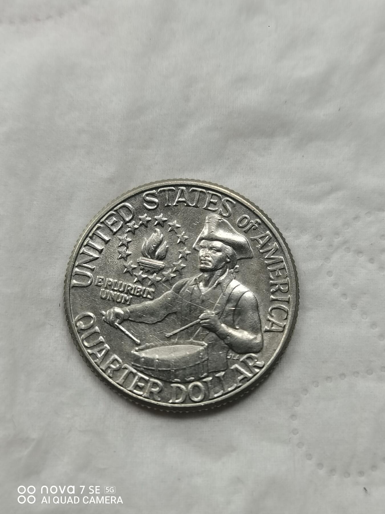 美国钱币 1976年25美分