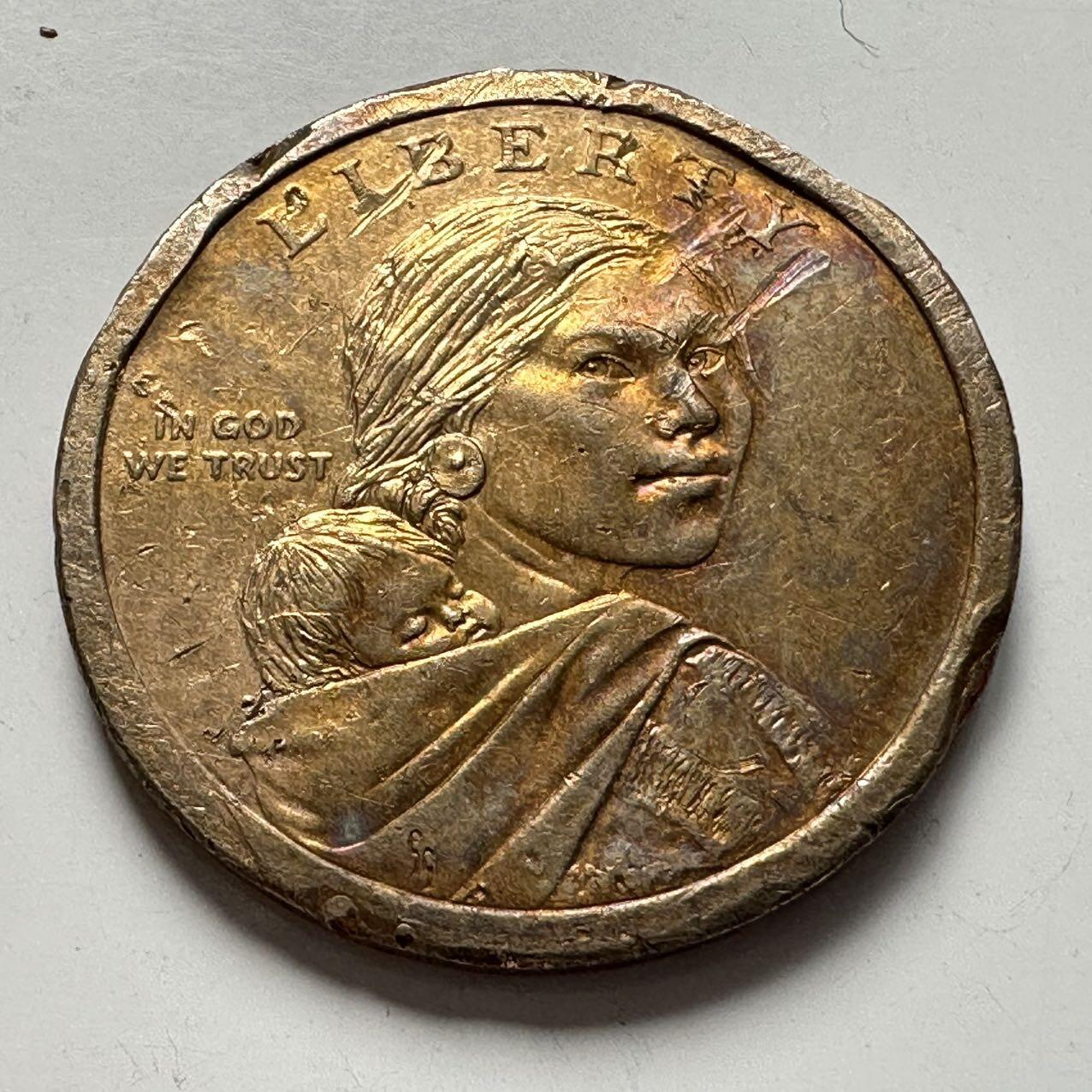 🌹外币初藏🌹🐯2025年第127场  每周二四六晚8️⃣点 接代拍 美国2009年1美元 印第安原住民c