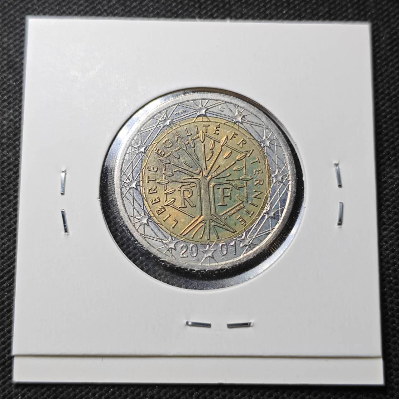 KK钱币收藏小铺  第370场  2月预留时间 周末发货  2001德国2欧 好品