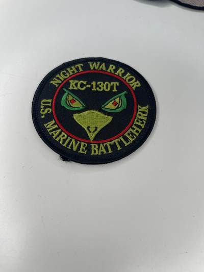 新时代收藏徽章红藏拍卖(第二十八场)  徽章纸品证书杂项 - 美国海军陆战队空降运输机kc130t暗夜勇士臂章