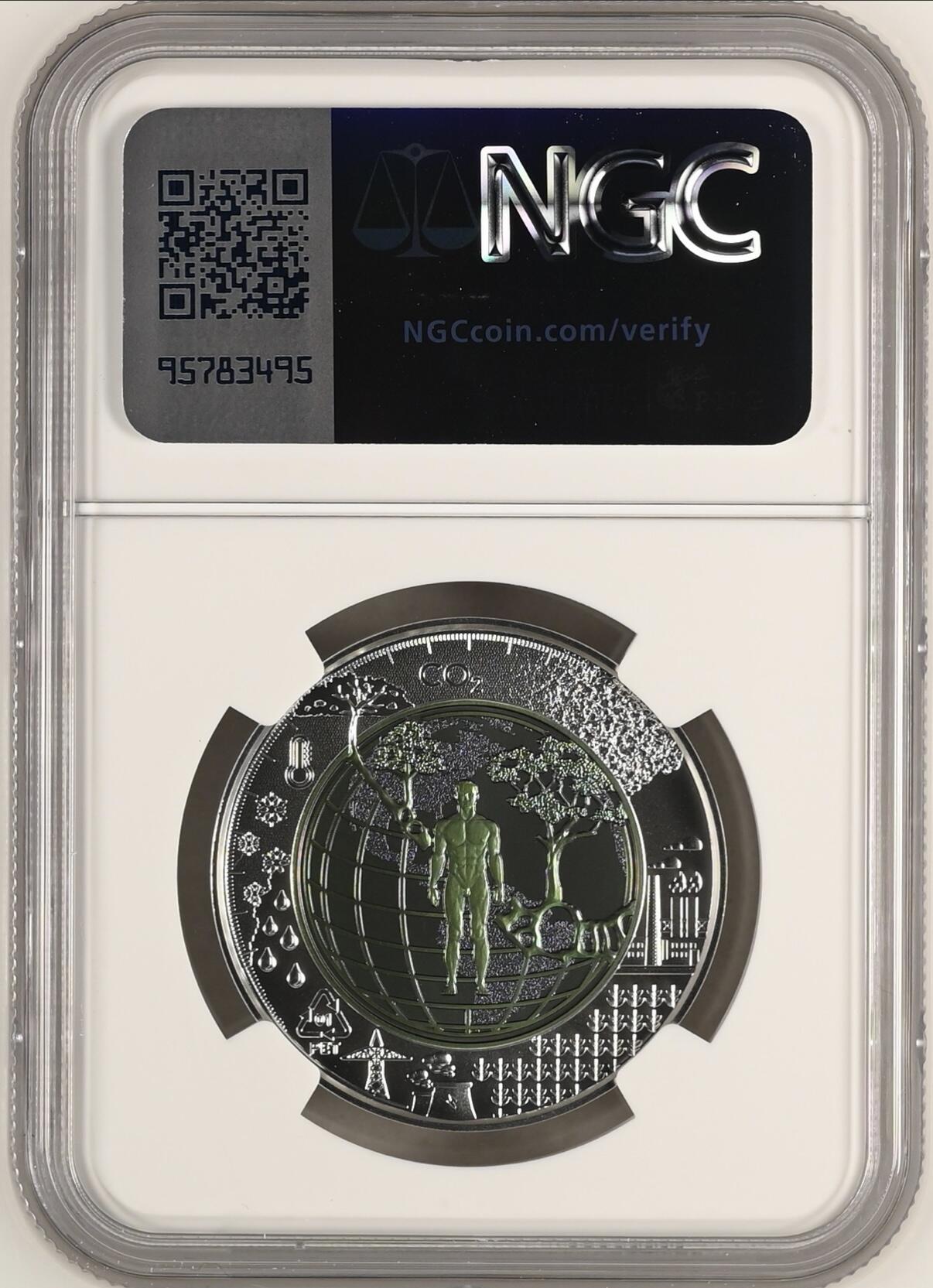 S&S Numismatic世界钱币-拍卖 第115期  获奖币*奥地利2018年 人类世 25欧元银+铌双色纪念币盒证齐全 NGC MS70冠军分