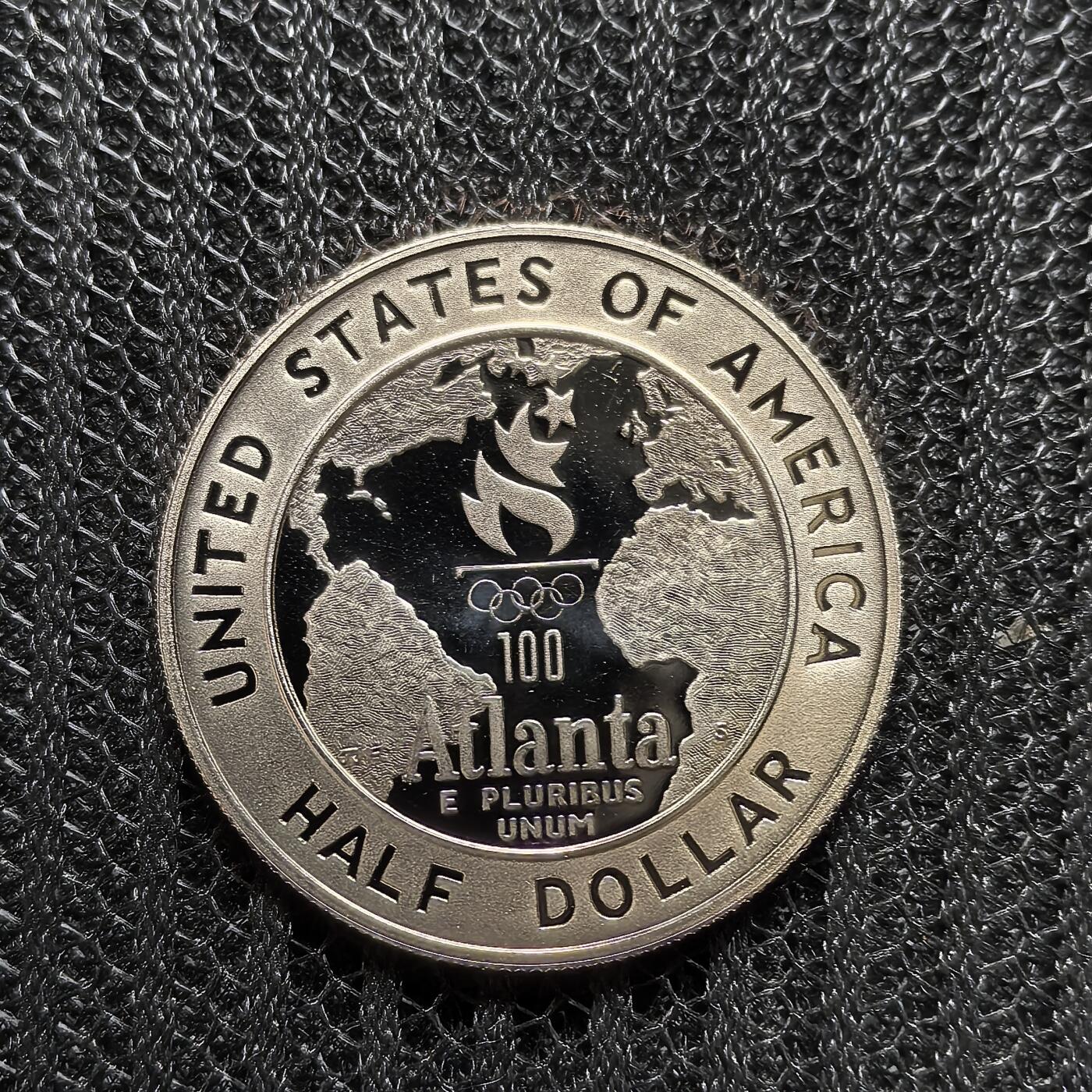 道一币馆币章第一百五十四场 美国1995年亚特兰大奥运会-篮球50美分精制纪念币