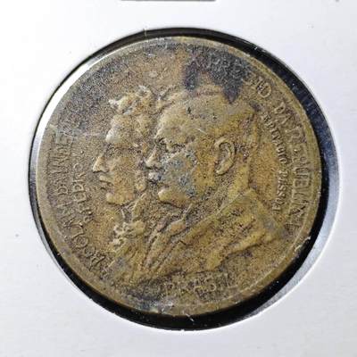 KK钱币收藏小铺  第370场  2月预留时间 周末发货 -  1922巴西1000瑞斯铜币 纪念币