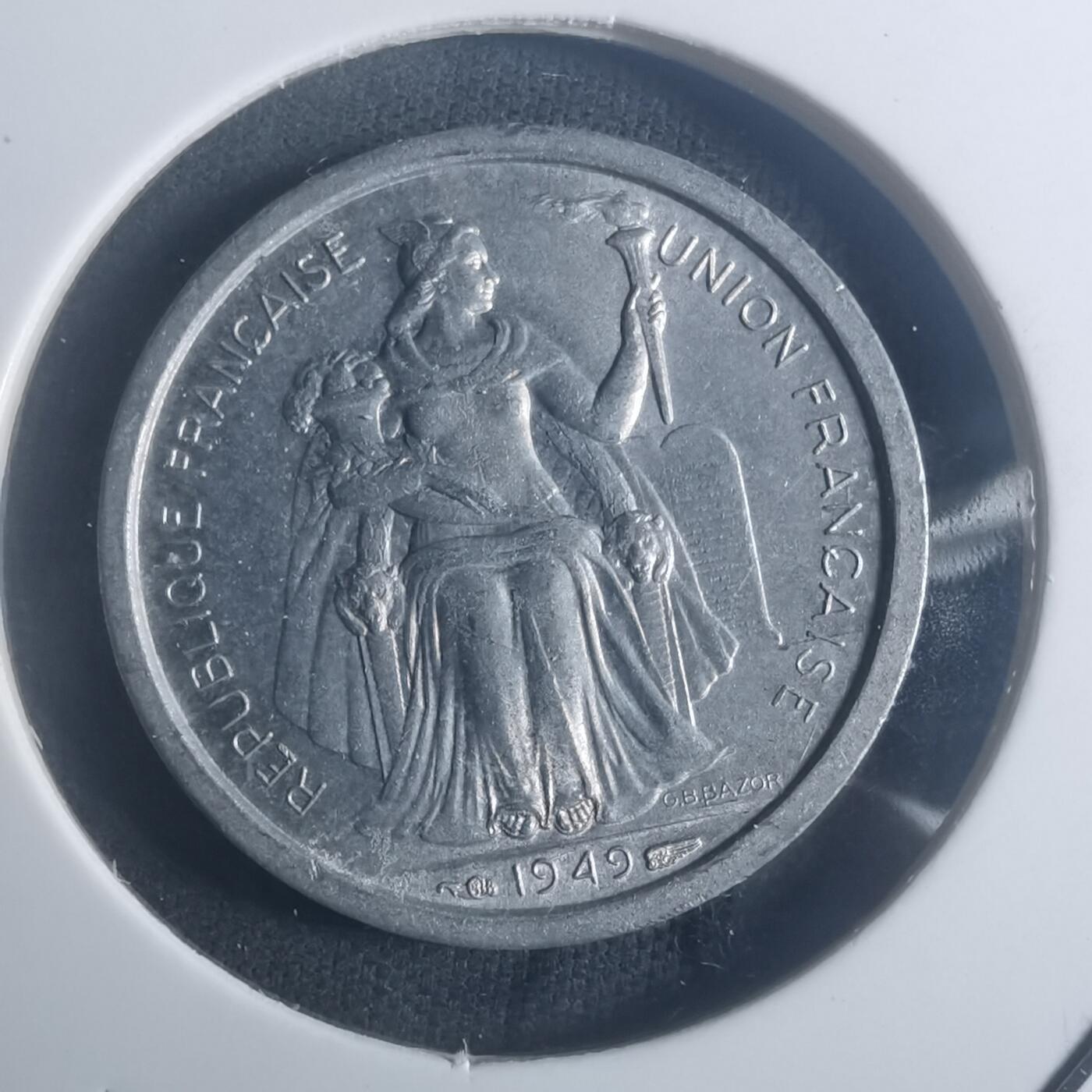 沼泽如烟--第900场 法属新喀里多尼亚1949年一法郎