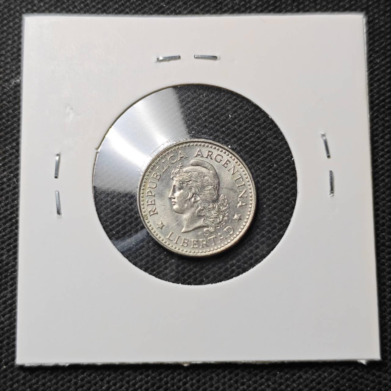 KK钱币收藏小铺  第370场  2月预留时间 周末发货  1958阿根廷5分 