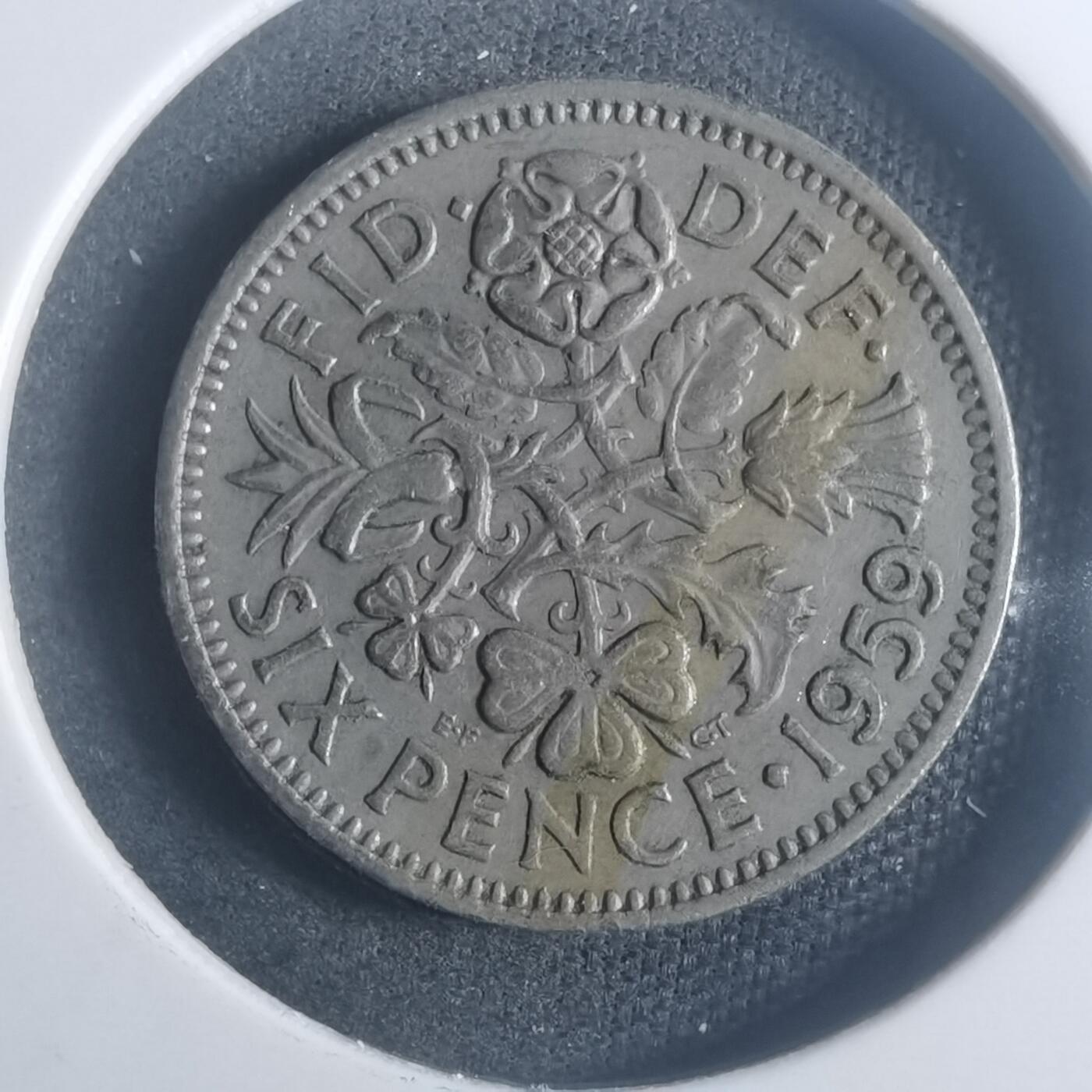 沼泽如烟--第900场 英国1959年6便士