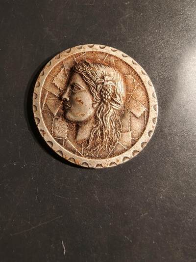 老王徽章第163期 13-15日三场连拍 16日统一发货  13、14日结束后可寄存 - 法国玛丽安娜纪念章      直径50mm.    重量53.1g 