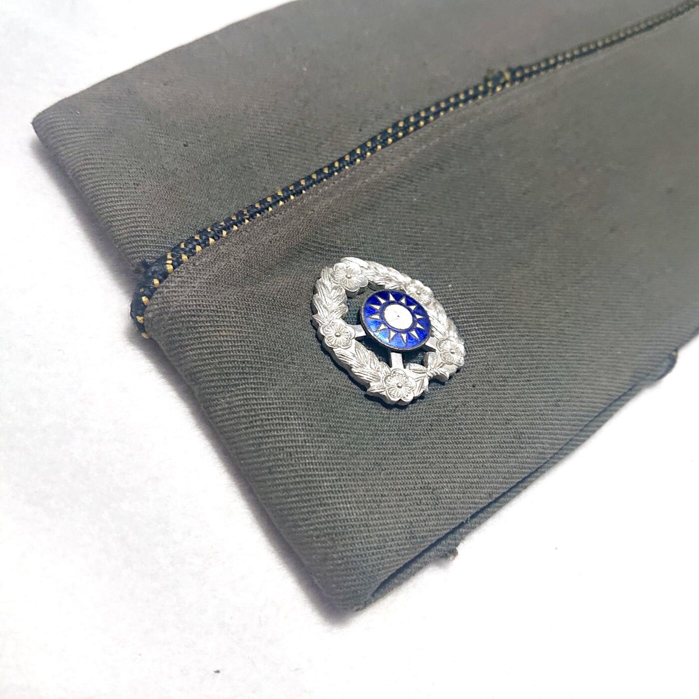 【第壹場】近代勋奖章徽章服饰杂项专场 民国陆军船帽 头围约53cm