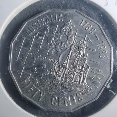 沼泽如烟--第900场 - 澳大利亚1988年50分纪念币