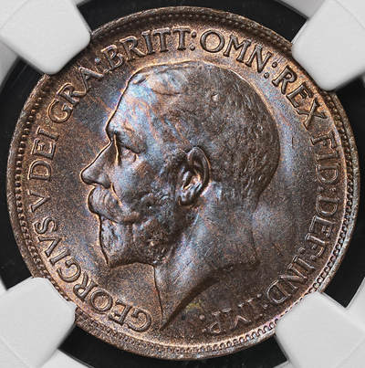 修遠堂世界钱币第九十三期 - NGC MS64BN 1915年英国1/2便士铜币