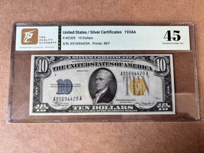 【Blue Auction】世界纸币精拍第750期——18级TOP拍卖/信誉/品质/专业/高效💫 - 【AA冠】美国 1934A 10美金 北非券 TQG45