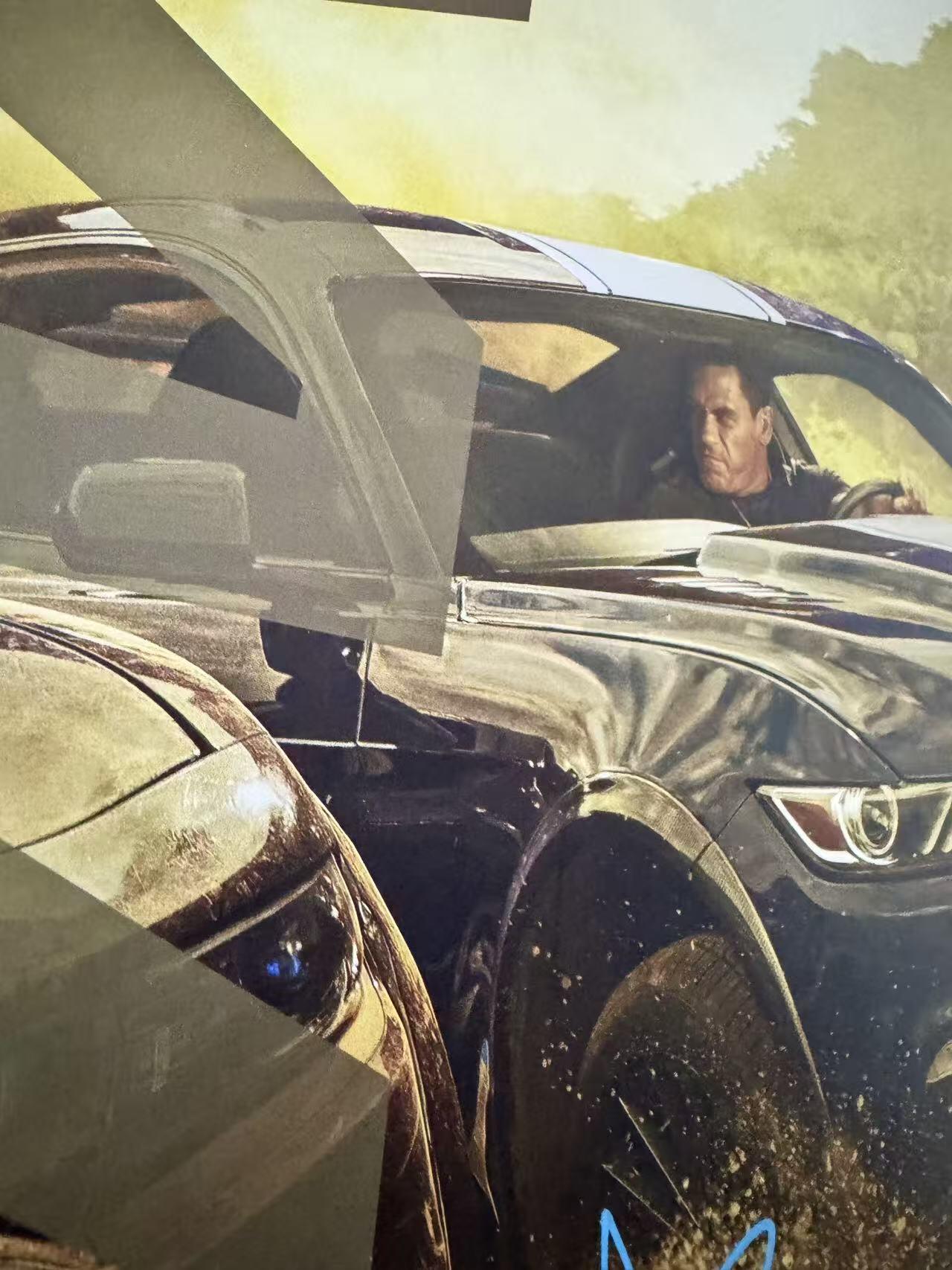 零元拍：《速度与激情9》雅各布的饰演者约翰·塞纳亲笔签名IMAX原版海报，尺寸A3，图6为装裱效果，拍品不含装裱。