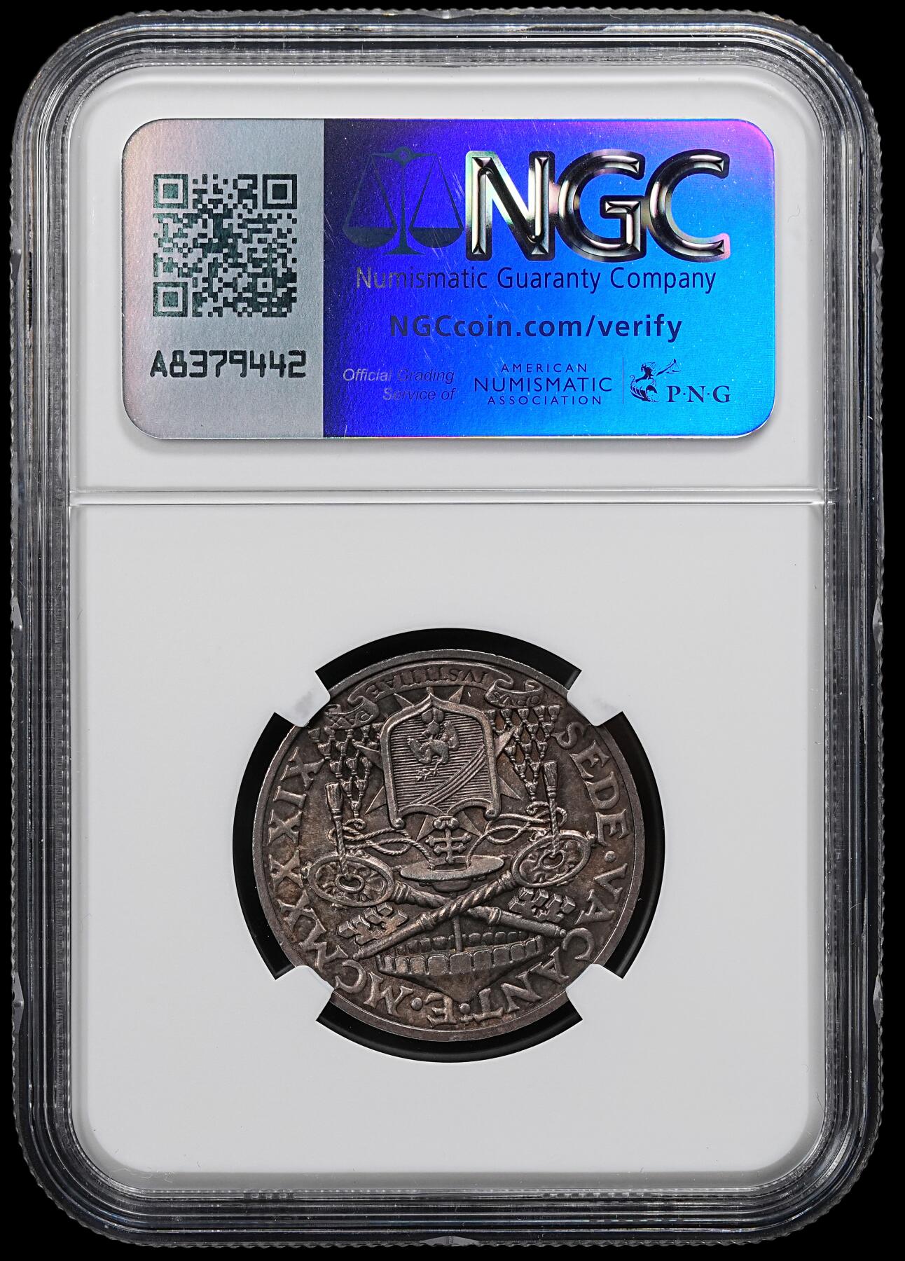 修遠堂世界钱币第九十三期 NGC MS64 1939年梵蒂冈教皇缺位10里拉银币