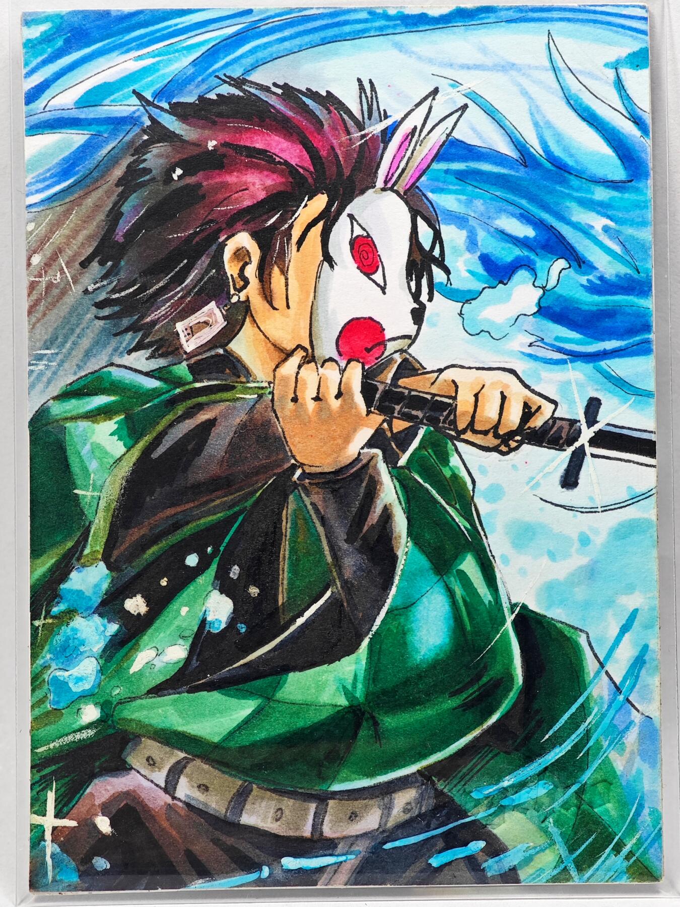 白泽拍卖卡牌手绘专场第28期（细雨生寒、寻梅闻香） 2025 浪潮手绘卡 鬼刃  Su亲签