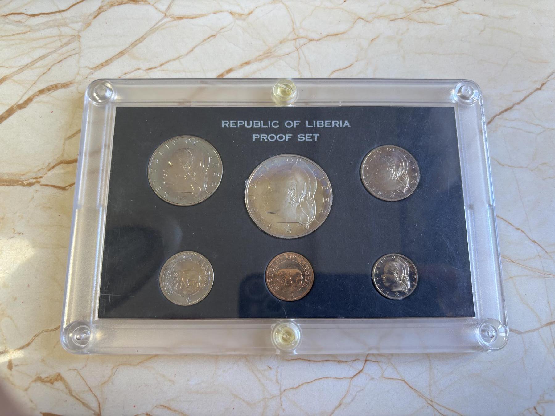 第181期拍卖 利比里亚1972年精制全套6枚纪念币