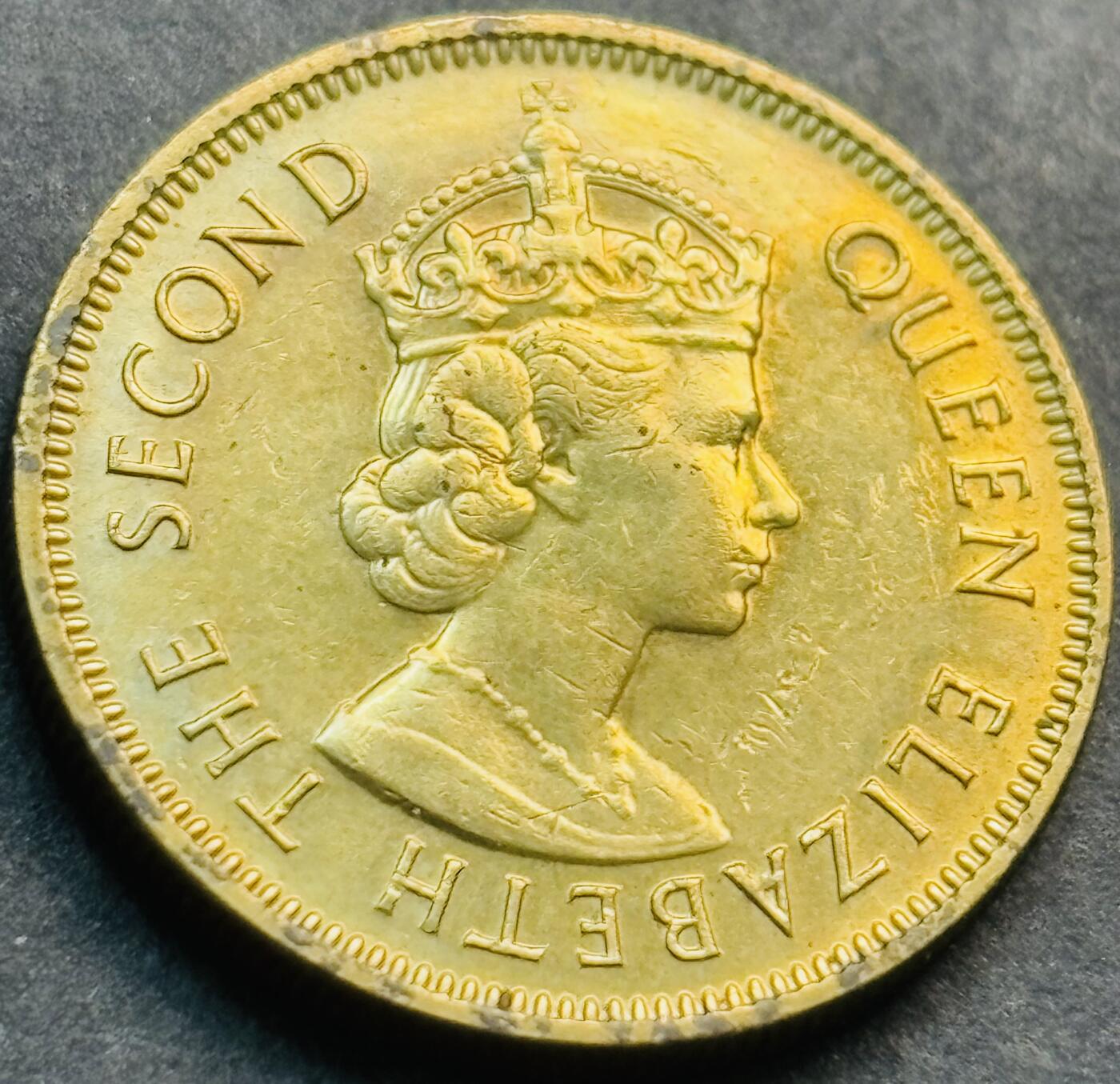 文馨钱币收藏第 281 场，【 长期接收代拍品】银元，银币，套币，纸币专场（本场截拍后休息三天，19 号发货） 原铜光 1974 年英属香港一毫铜币，伊丽莎白二世 第二版