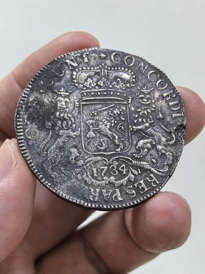 博洋堂世界钱币拍卖第146期（全场包邮） - 1734年荷兰马剑大银币，海蚀品