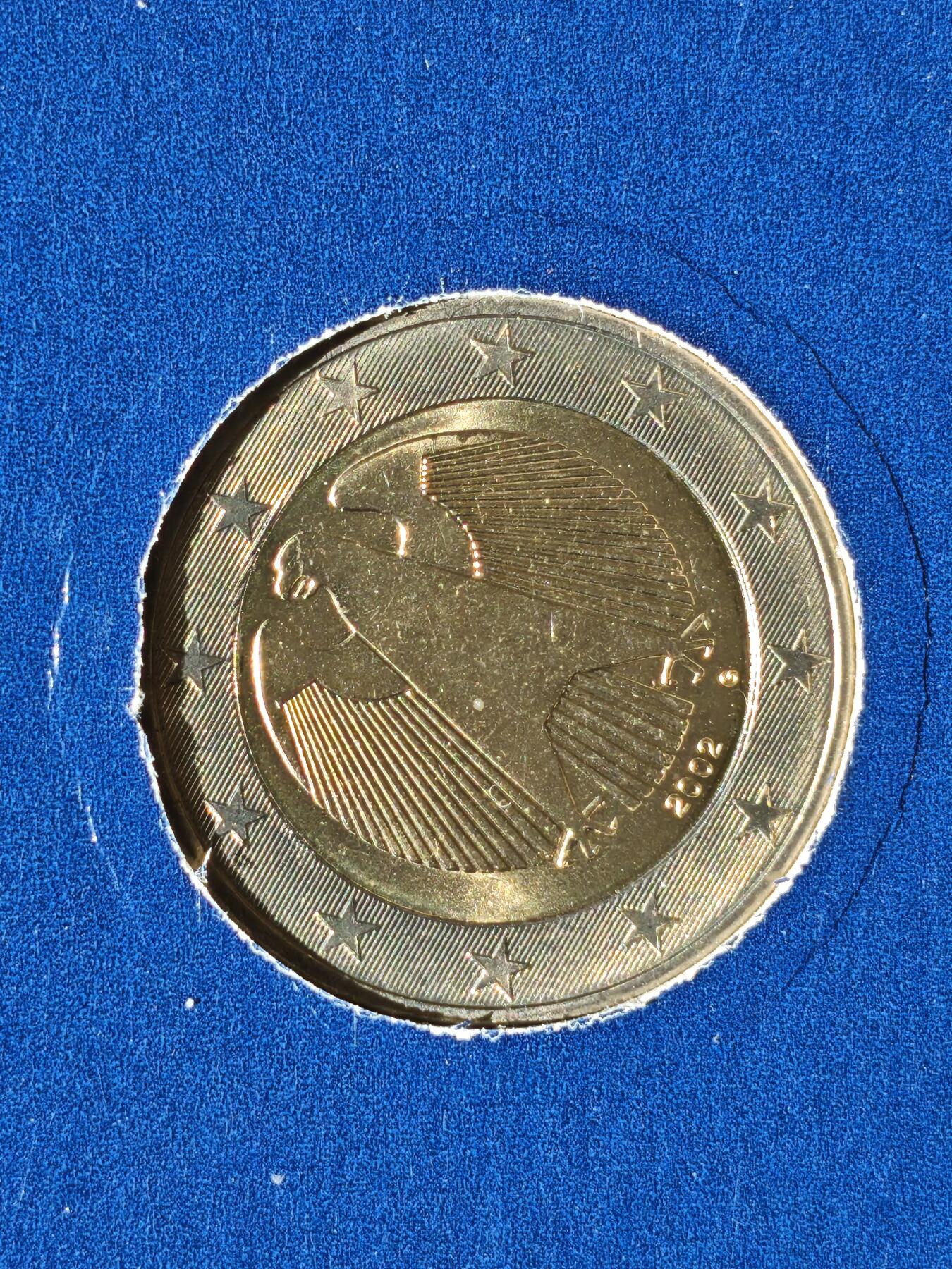 刘世昌艺术品销售中心～虎踞龙蟠*金杨在线联拍群第509期 2002年德国硬币一套8枚（清版欧元），品相如图。